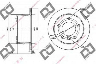DJ PARTS bd1487 -  Тормозной диск